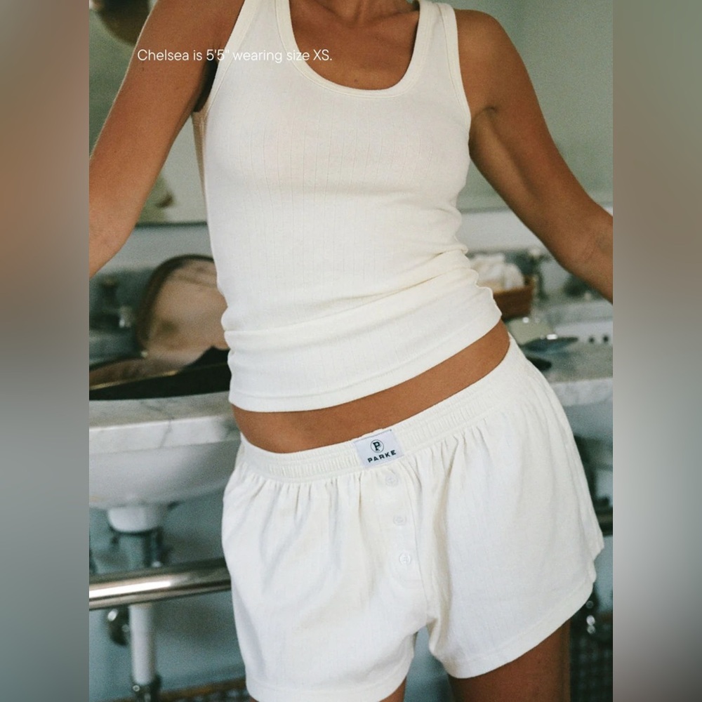 PARKE Bridal Pointelle Shorts Cream XS